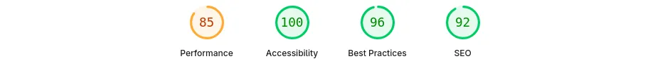 Lighthouse audit showing a perfect 100/100 accessibility score.