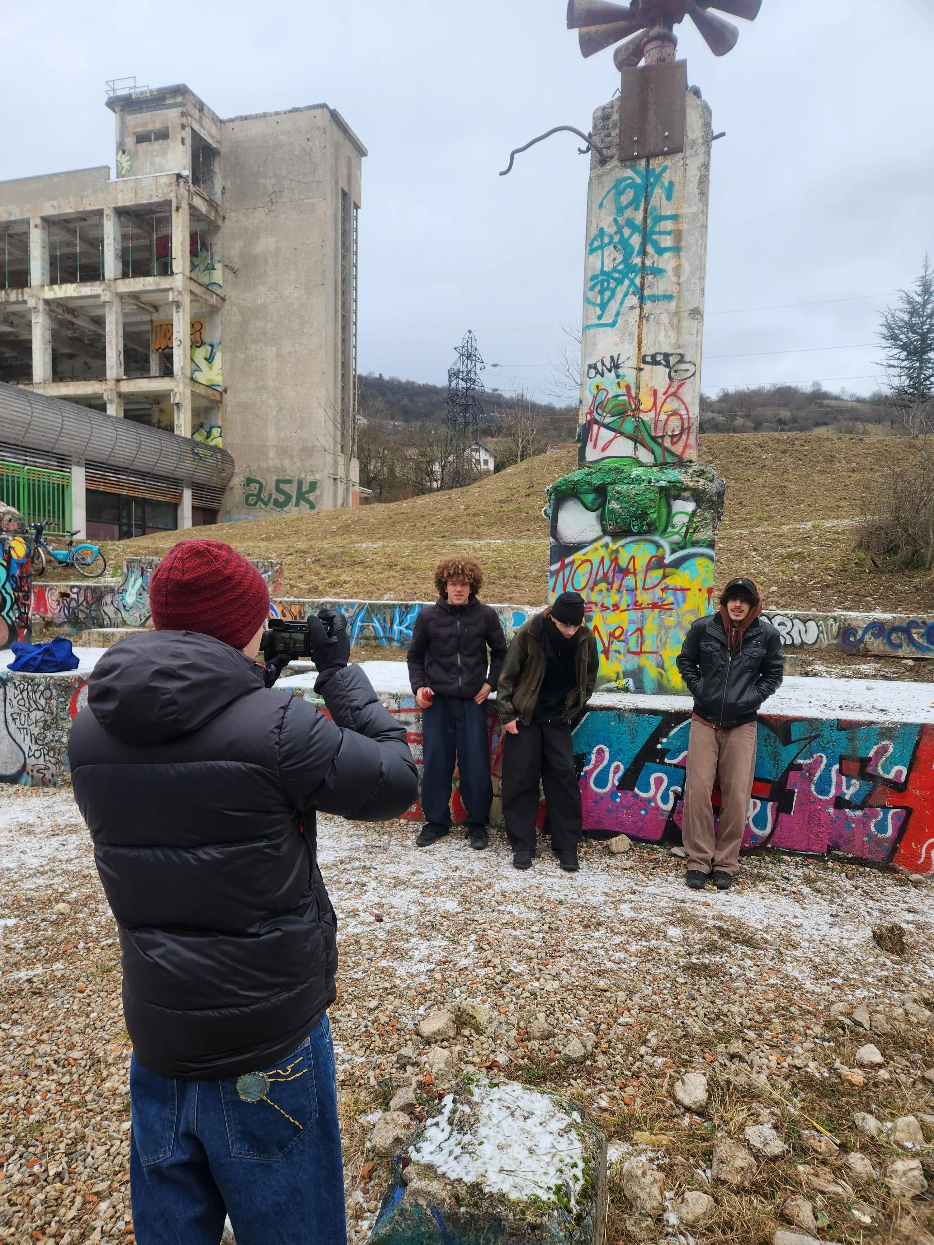Photo shoot on the filming location